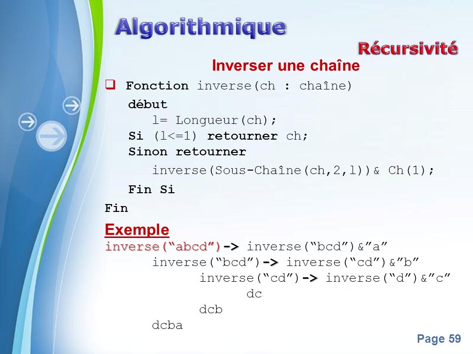 Partie Informatique Algorithmique Introduction A. LOTFI ppt